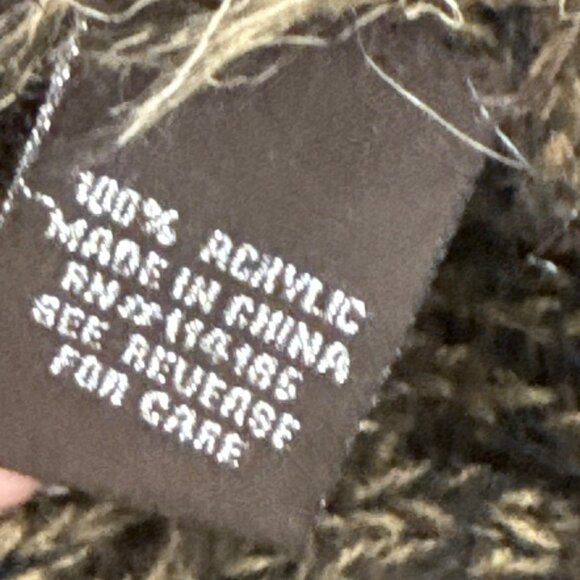 Linda Matthews Faux Fur Trim Sweater Vest Brown Sleeveless Soft Knit Womens Sz S - Picture 7 of 8